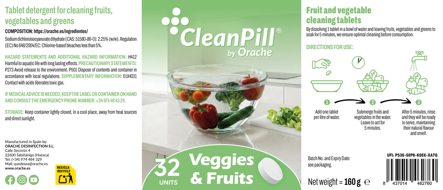 Multipurpose Disinfectant Tablets - CleanPill by Orache - 48 units