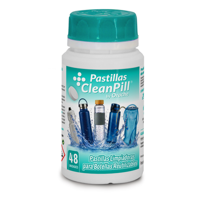 Cleaning Tablets for Reusable Bottles - CleanPill by Orache - 48 Units