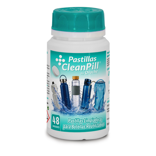 Cleaning Tablets for Reusable Bottles - CleanPill by Orache - 48 Units