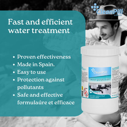 Water Purification Tablets - CleanPill by Orache - 300 Tablets