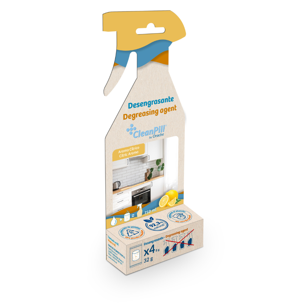 Eco-Friendly Degreaser Tablets - CleanPill by Orache - 4 Units