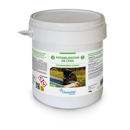 Pastilles de purification d'eau pour animaux - CleanPill by Orache - Seau de 10 kg