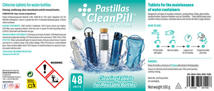 Cleaning Tablets for Reusable Bottles - CleanPill by Orache - 48 Units