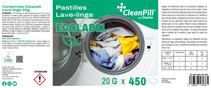 Pastilles Lave-Vaisselle ECOLABEL - CleanPill by Orache - 450 Unités