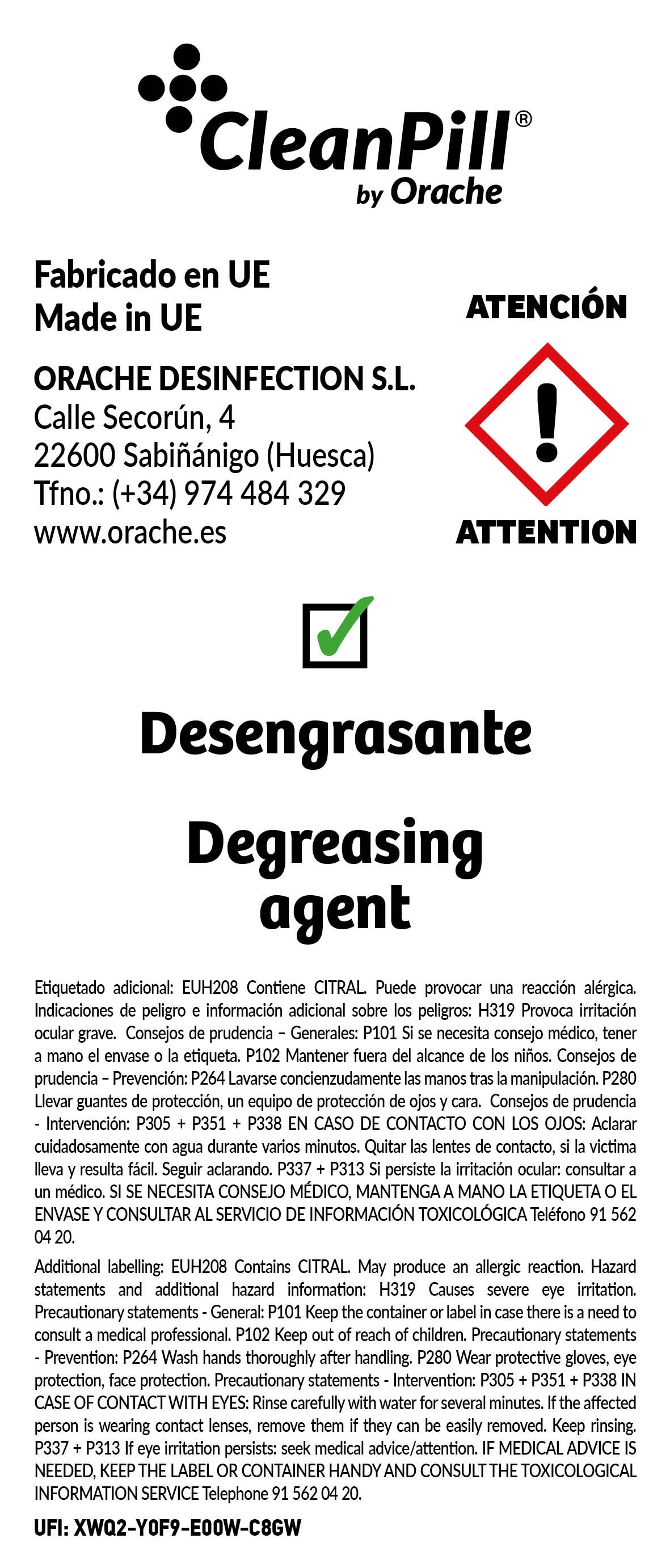 Eco-Friendly Degreaser Tablets - CleanPill by Orache - 4 Units