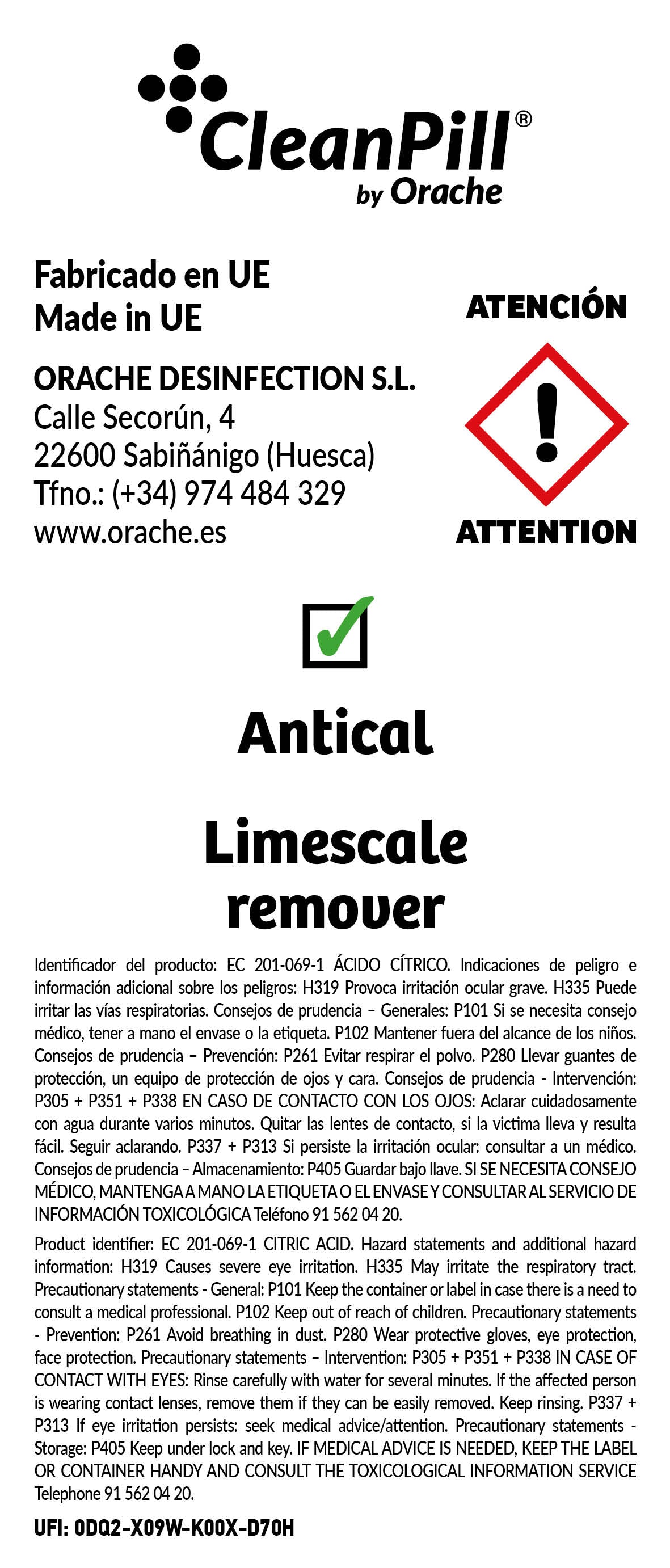 Eco-friendly Anti-limescale Tablets - CleanPill by Orache - 2 Units
