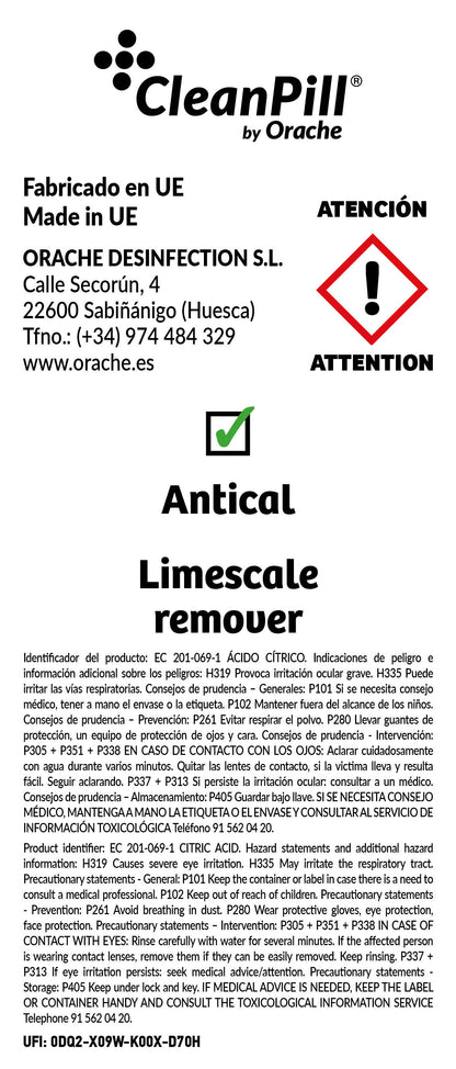 Eco-friendly Anti-limescale Tablets - CleanPill by Orache - 2 Units