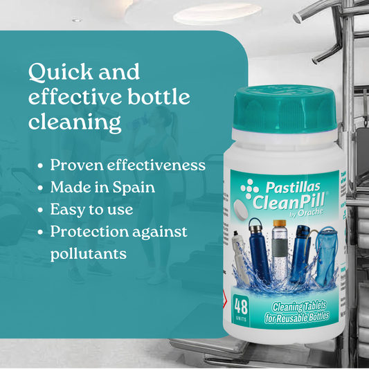 Cleaning Tablets for Reusable Bottles - CleanPill by Orache - 48 Units