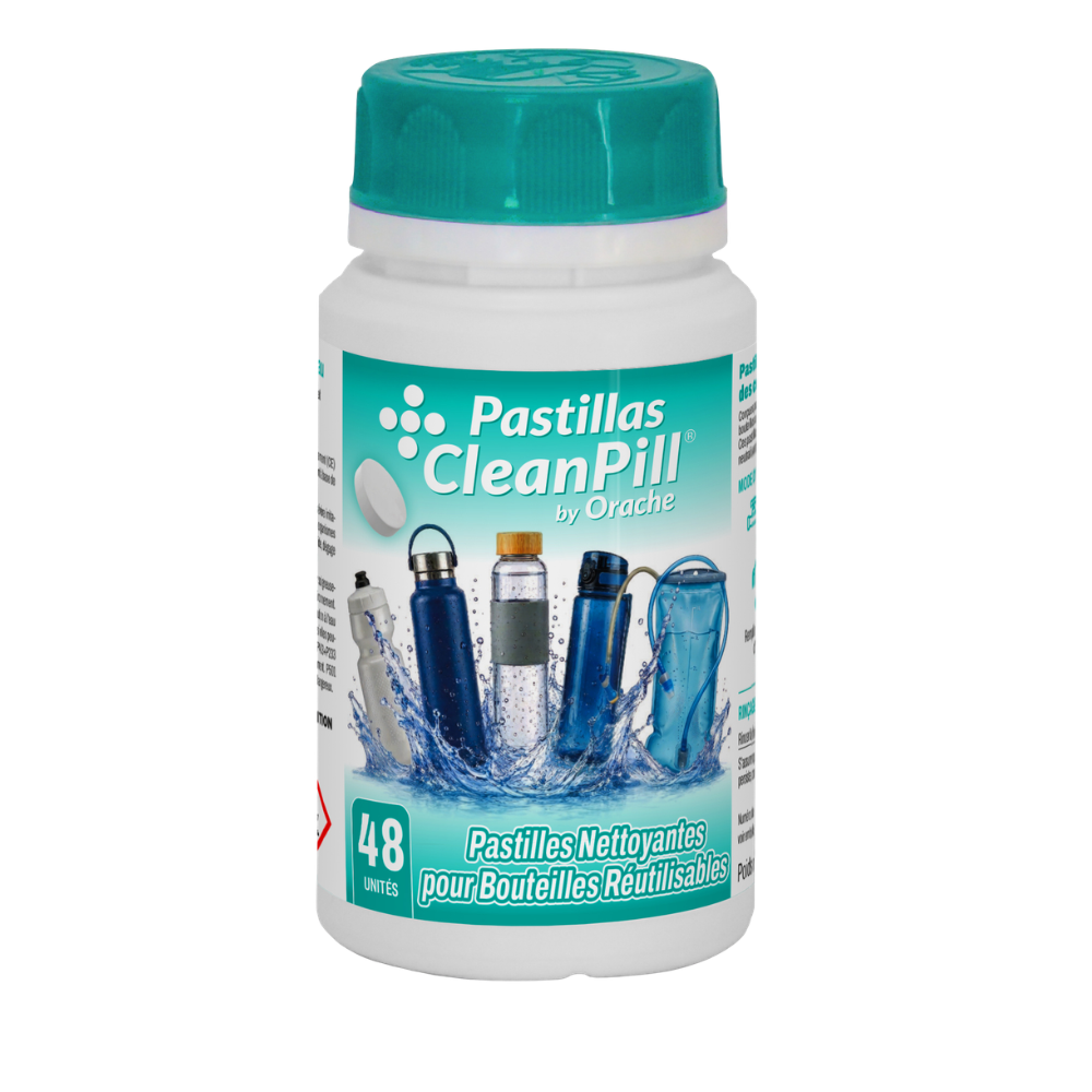 Pastilles nettoyantes pour bouteilles réutilisables - CleanPill by Orache - 48 unités