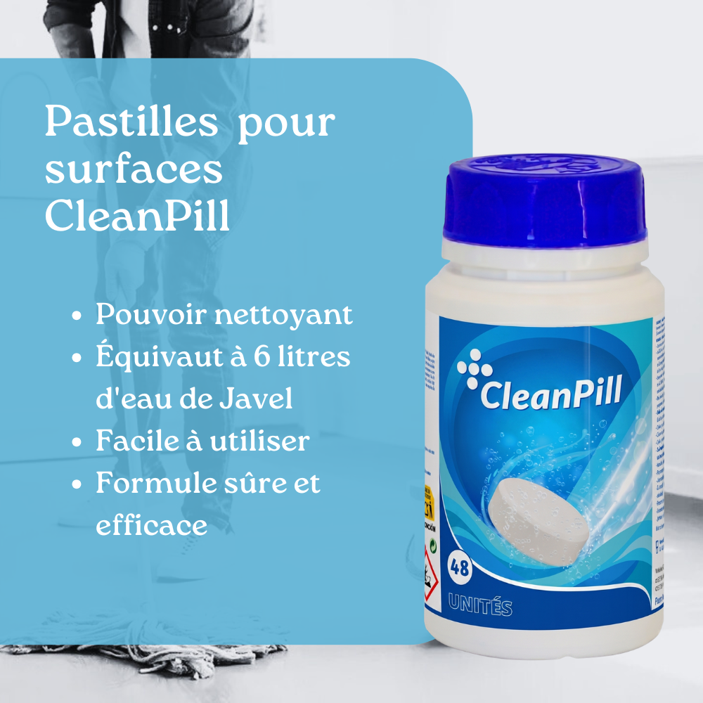 Pastilles désinfectantes multi-usages - CleanPill by Orache - 48 unités