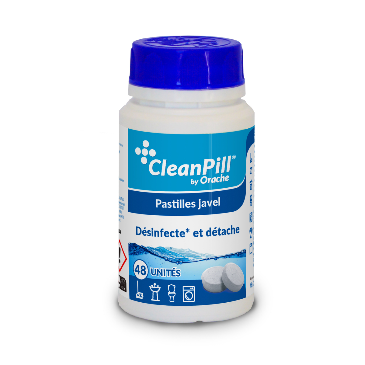 Pastilles désinfectantes multi-usages - CleanPill by Orache - 48 unités