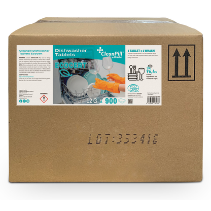 Dishwasher Tablets ECOCERT - CleanPill by Orache - 900 Units